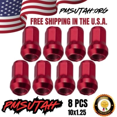 Bulge Lug Nuts 2010-2015 Can-Am Outlander Max 800R XT-P ATV Wheel Rim Nut Red - Image 1 of 4
