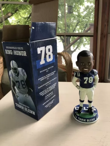 Indianapolis Colts Tarik Glenn 2022 Ring of Honor Bobblehead - NEW! Cover