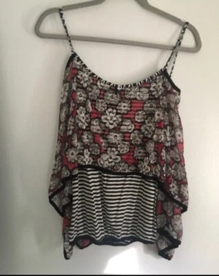 Top Save the Queen floral a rayas, talla mediana Foto 1 de 4