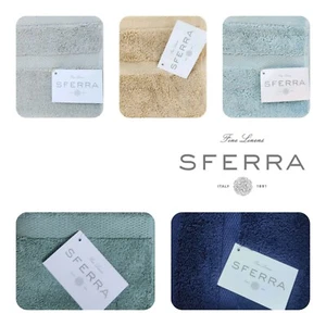 SFERRA BELLO 2PC SET Wash Face Clothes 12x12 Portugal Bathroom 100% Cotton TOWEL - Picture 1 of 16