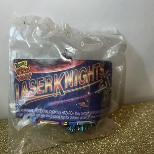 Vtg. Wendy's Meal Toy 1995 Iridescent Laser Knights Jousting Pullback Red Shield - Picture 1 of 7