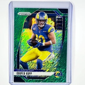 2024 Prizm Football Cooper Kupp FOTL Green Shimmer /5 SSP LA Rams - Picture 1 of 3