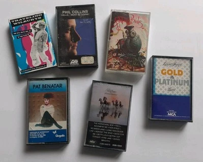 Rock Cassette Tape Lot 4 Non Blondes Pat Benatar Traveling Wilburys Phil Collins - Image 1 of 3
