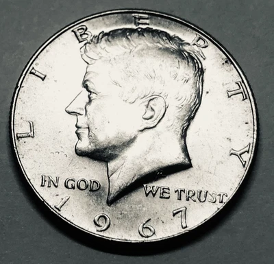 1967 Kennedy half dollar error MULTIPLE DOUBLING ON REV./OVERWEIGHT @ 11.75 GR. - Image 1 of 4
