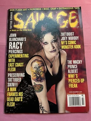 Журнал Tattoo SAVAGE - выпуск 35 - июль 2000 - Joey Nobody - WWE принц Альберт - Изображение 1 из 4