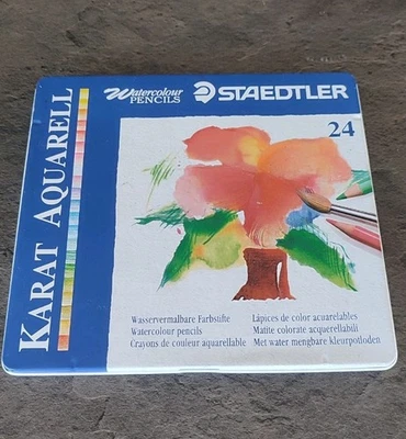 Staedtler Karat Aquarell Watercolour Pencils Boxed (24) - VGC - Image 1 of 4
