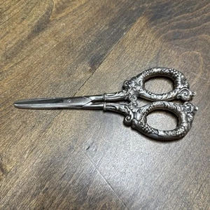 Vintage Sterling Silver Handle Grape Design Scissors 82g - Picture 1 of 12