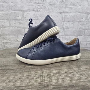 Cole Haan Grand Os Crosscourt II Schuhe Sneaker Herren Größe 8M Blau Leder Freizeit - Bild 1 von 8