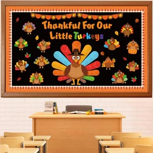 Huzobooby Thanksgiving Turkey Bulletin Board Set Fall Turkey Bulletin Board C... - Picture 1 of 8