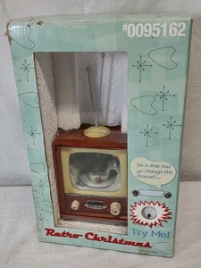 Roman Inc. Retro Christmas Lighted Musical TV w/ Sledding Animation & Music NEW! - Picture 1 of 12