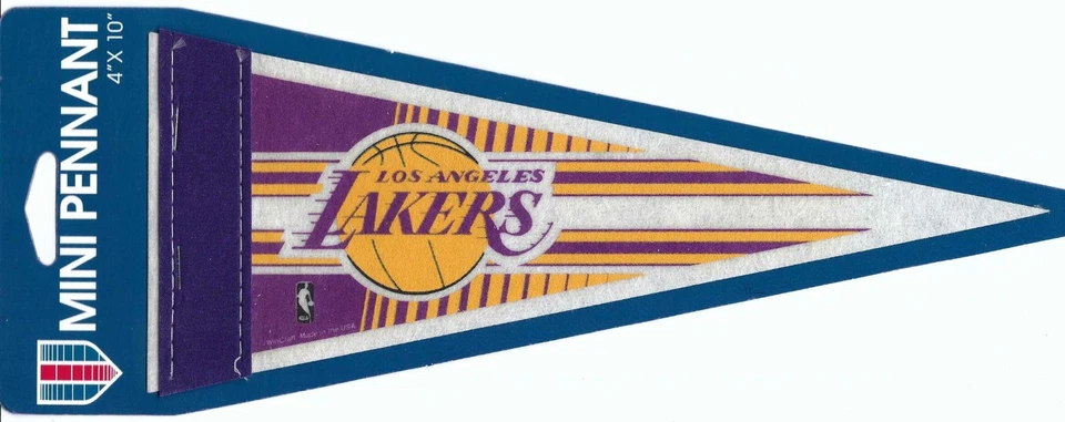 Mini banderín de fieltro de Los Angeles Lakers 4" x 10" Foto 1 de 1