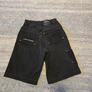 Vintage Lee Pipes Carpenter Shorts Youth 8 Waist 24" Denim Cargo Jeans Shorts - Picture 1 of 10