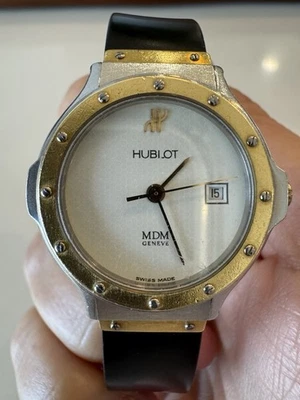 Hublot Classic MDM 1391.2 Mujer Cuarzo Dorado Y SS, Raro Dial Cara Foto 1 de 4