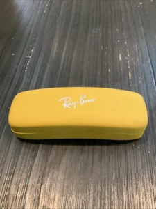 Ray-Ban Sunglasses Or Glasses Yellow Hardshell Case / Red Interior Lining - Picture 1 of 5