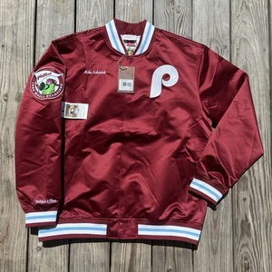 Herren Mitchell & Ness Philadelphia Phillies Mike Schmidt MLB Satin Jacke XL $ 175 - Bild 1 von 14