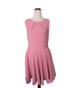 Pink Sleeveless Fit and Flare Dress for Women Size M Zip Back Party Casual - Picture 1 of 4