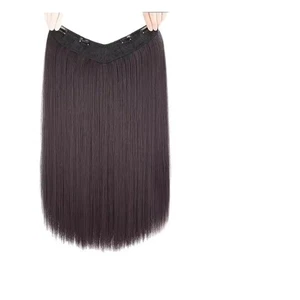 50cm Human Hair Straight Weft Clip in Hair Extension V Shape for Daily Wear - Picture 1 of 20