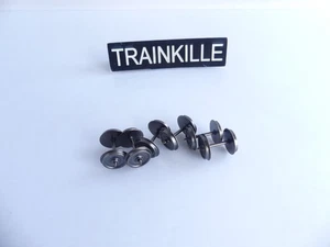 R8218 / JOUEF / HORNBY / 6 ESSIEUX METAL ISOLES ROUES PLEINES 14,1 MM - Picture 1 of 2