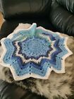 Hand Crochet Soft Baby Comforter Blanket Lovie Star Doll 16"