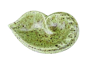 Mid Century Lime Green Ceramic Splatter Paint Ashtray Trinket Dish signed '68 - Picture 1 of 5