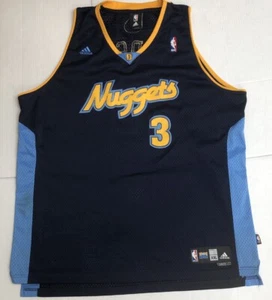Allen Iverson Denver Nuggets #3 Blue Adidas Sewn Jersey Men’s XXL +2 - Picture 1 of 10