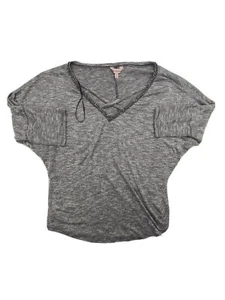 Juicy Couture lässige Bluse Größe Small grau Perlenbesatz - Bild 1 von 6