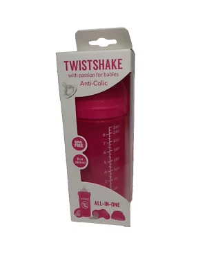 NUEVO Biberón Twistshake, Pin Anticólicos Libre de BPA 8 OZ Todo en Uno 2+M Foto 1 de 4