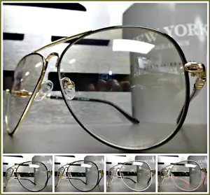 CLASSIC VINTAGE RETRO Style Day or Night SUN GLASSES Clear Lens with Slight Tint - Picture 1 of 16
