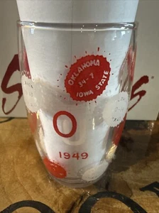 De colección 1949 Oklahoma Sooners Orange Bowl Glass Bud Wilkinson Entrenador del Año - Imagen 1 de 10