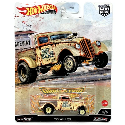 Hot Wheels Premium Drag Strip Demons '33 Willys 1:64 Diecast Foto 1 de 3