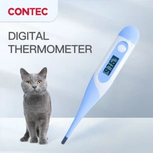 Veterinary Precision LCD Electronic Thermometer Silicone Soft Probe Body Dog Cat - Picture 1 of 10
