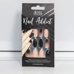 Ardell Professional Nail Addict Premium Unghie Finte - Borchie Nere e Ombre Rosa - Foto 1 di 1