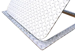 Cubierta de pozo chapa estriada ACERO INOXIDABLE tapa de gaviota tapa de revisión 380-1080 mm - Imagen 1 de 9