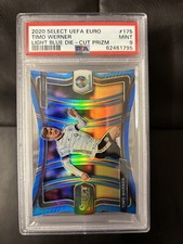 2020 Select UEFA Euro Timo Werner PSA 9 Light Blue Die Cut Prizm 051/175