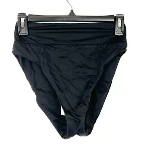Becca Women’s Black High Rise French Cut Bikini Bottom Size M - Picture 1 of 3