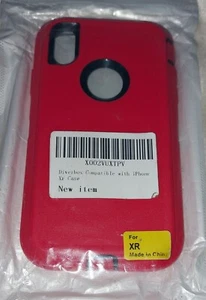 iPhone XR Case Red and Black Trim - Picture 1 of 2