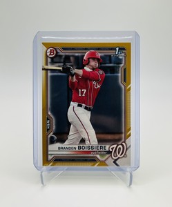2021 Bowman Draft Branden Boissiere Gold /50 Washington Nationals #BD-156 1st