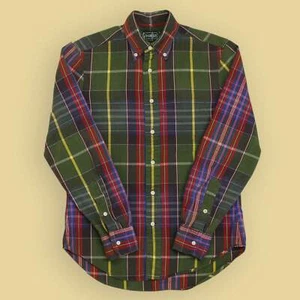 Camisa Gitman Vintage Verde A Cuadros Tela Oxford Algodón Abotonada S EE. UU. - Imagen 1 de 5