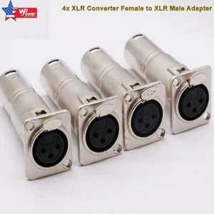 4 Pcs XLR Female to XLR Male Feed/Pass Thru Connector for D Panel Mounting - Bild 1 von 4