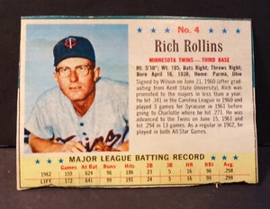 1963 Rich Rollins Jello-O #4 Minnesota Twins - Picture 1 of 3