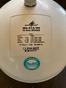 Monacor EDL-412/WS - Kugellautsprecher - ELA oder passiv -21 Stück plus Zugabe - Bild 1 von 7