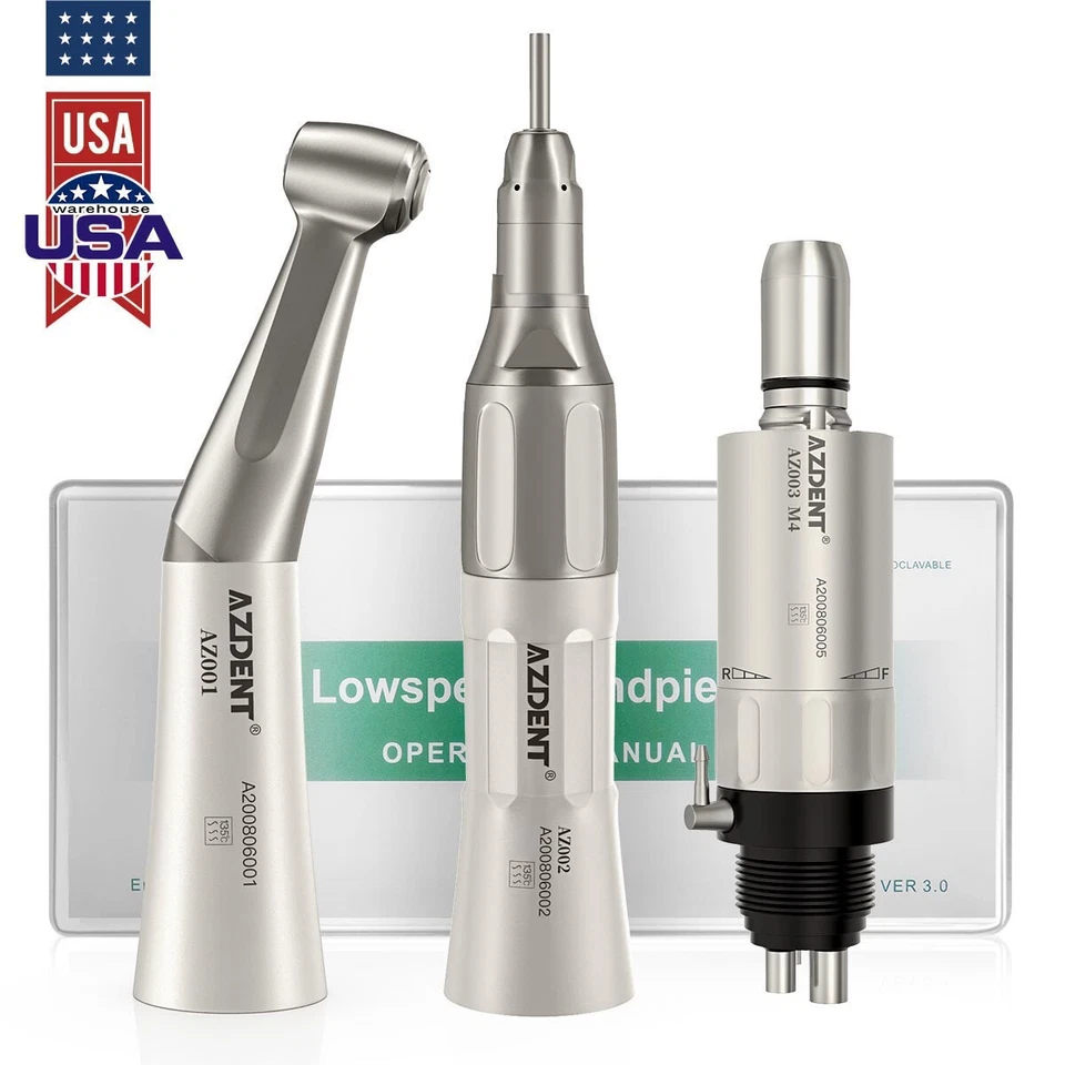 AZDENT AZ001 Dental Low Speed Handpiece and Air Motor 4 Holes