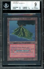 Beta Volcanic Island  BGS 9  Pristine Card  MTG Magic the Gathering 1993 NM