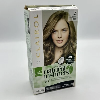 Tintura permanente Clairol Hair Color Natural Instincts Demi 7 LOIRO ESCURO - Imagem 1 de 2
