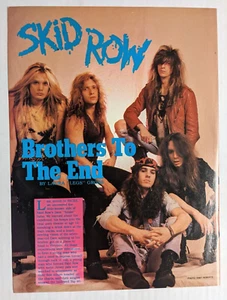 SKID ROW / SEBASTIAN BACH / BAND MAGAZINE FULL PAGE PINUP POSTER CLIPPING (1) - Picture 1 of 3