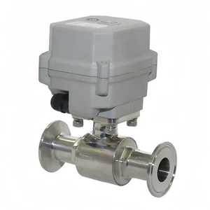 3/4''-1-1/2'' Sanitary Tri-Clamp Electric Ball Valve AC110-230V,CR3-06,SS304 - Picture 1 of 8