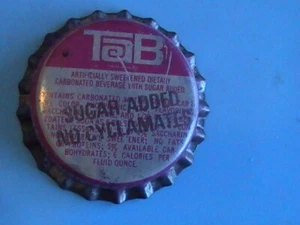 BOTTLE CAP PLASTIC LINED UNUSED TAB SUGAR ADDED NO CYCLAMATES - Picture 1 of 3