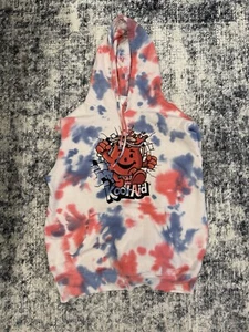 Kool Aid Hoodie White Red Blue Tie Dye Sweater Shirt Logo Juice | Medium | Used - Picture 1 of 2