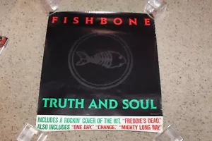 RARE FISHBONE TRUTH & SOUL 1988 VINTAGE ORIG SKA MUSIC RECORD STORE PROMO POSTER - Picture 1 of 7
