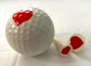 Ein Golfball, Holz Tee & Ballmarker - Lass sie wissen, dass du sie liebst - Brandneu - Bild 1 von 2